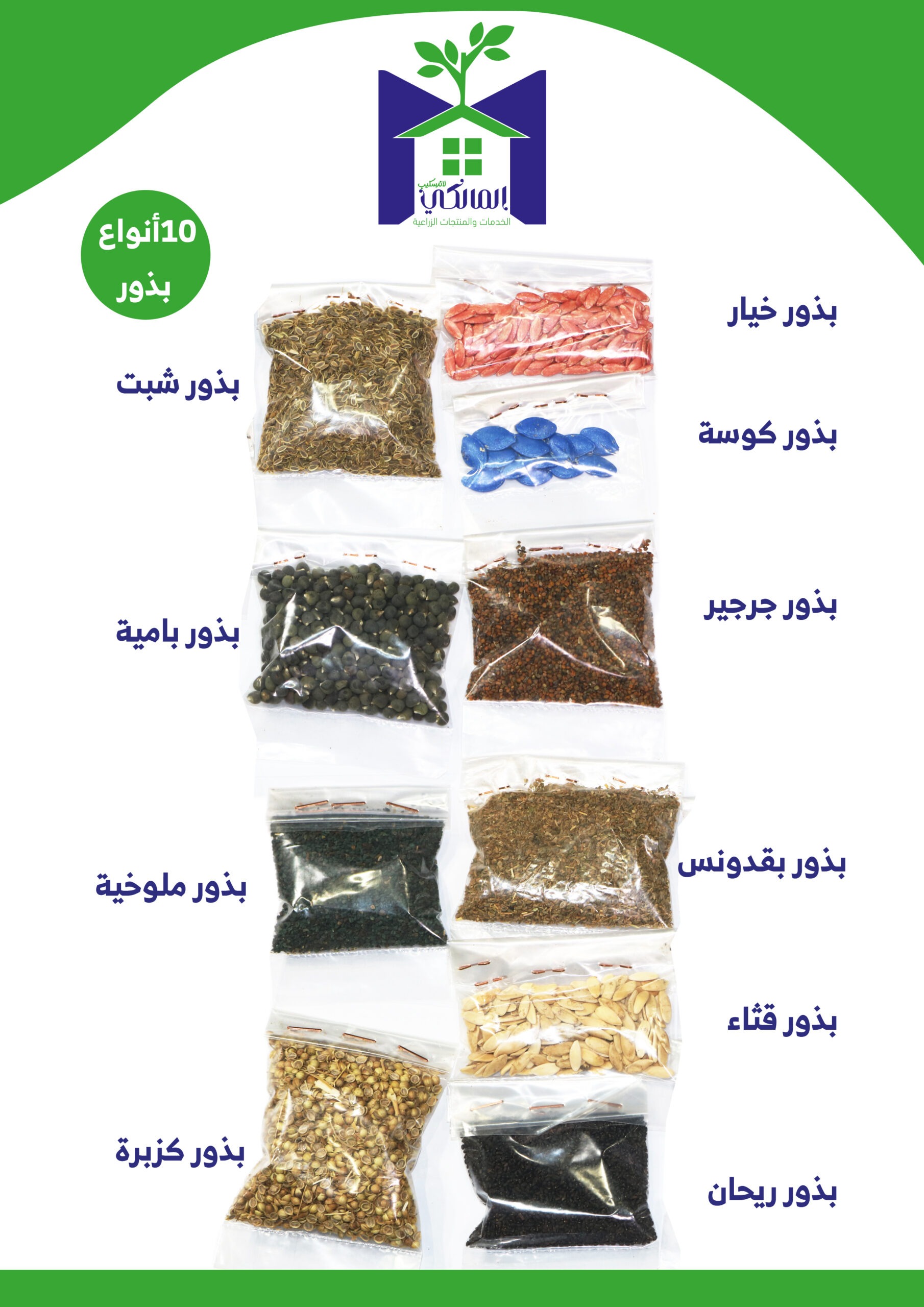 بذور للزراعة المنزلية مجموعة 10 أنواع - الصورة 2