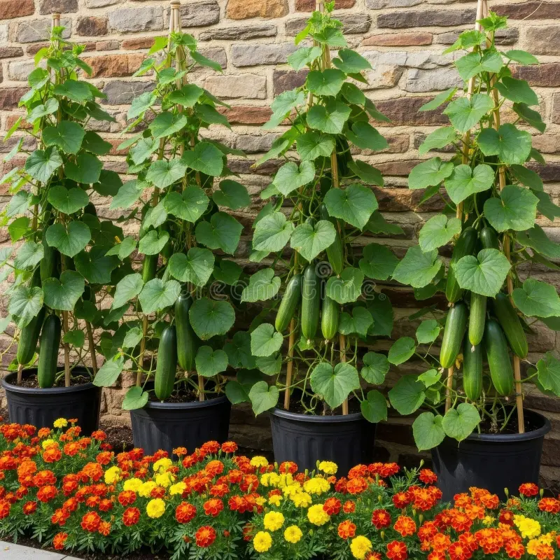 عدد 20 شتلة خيار للزراعة في البلكونة في أصيص أو في الحديقة + 10 متر سلك للتسلق - الصورة 12